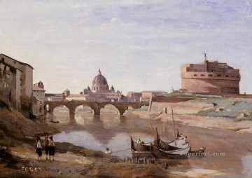 ローマ城 サンタンジェロ 外光 ロマン主義 ジャン・バティスト・カミーユ・コロー Oil Paintings